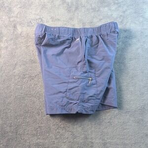 Columbia Men's Blue Casual Shorts Flat Front Cargo Hiking Run Swim